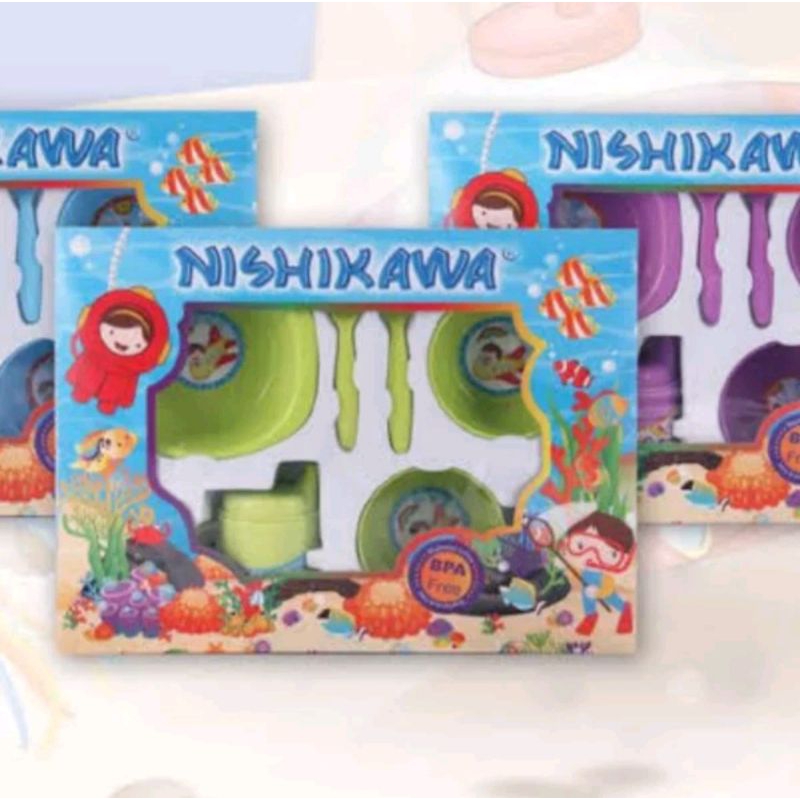Tempat Makan Bayi 1 Set Nishikawa ukuran sedang