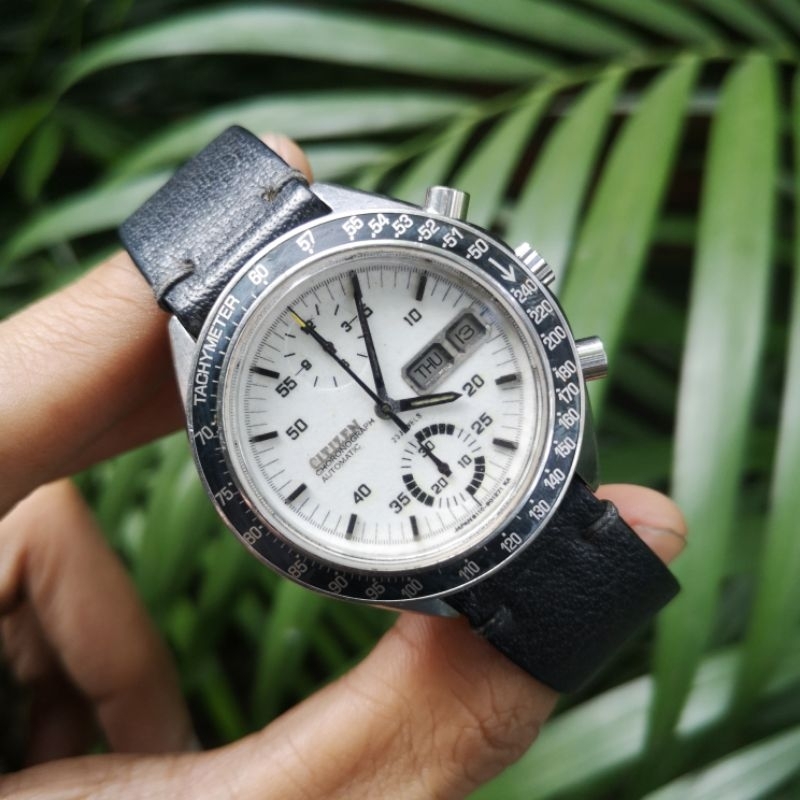 vintage citizen chronograph automatic speedy homage omega speedmaster