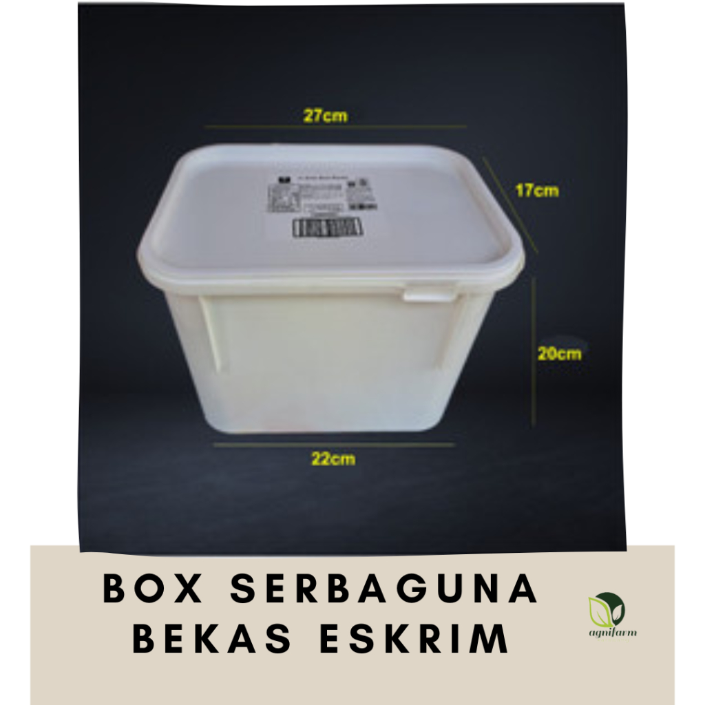 Box Serbaguna Toples Ember Es Krim Bekas 8 Liter Wadah Bekas Ice Cream.