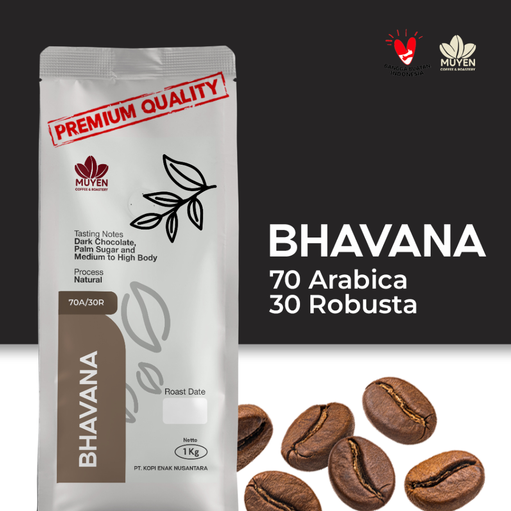 

Biji Kopi Susu Blend BHAVANA 70A - 30R, 1 KG