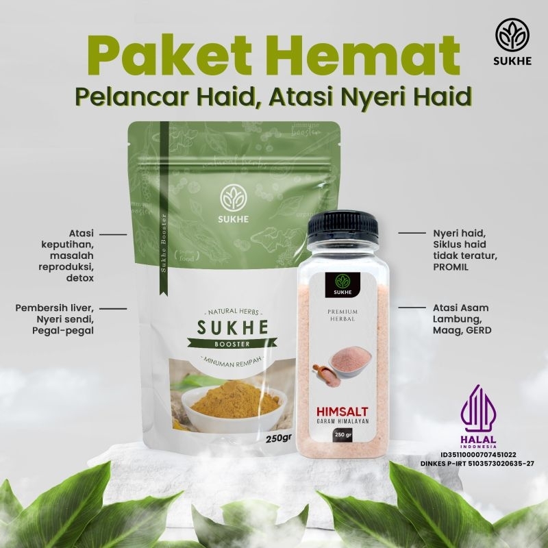 

Sukhe Booster Paket Lengkap Haid + Garam Himalaya