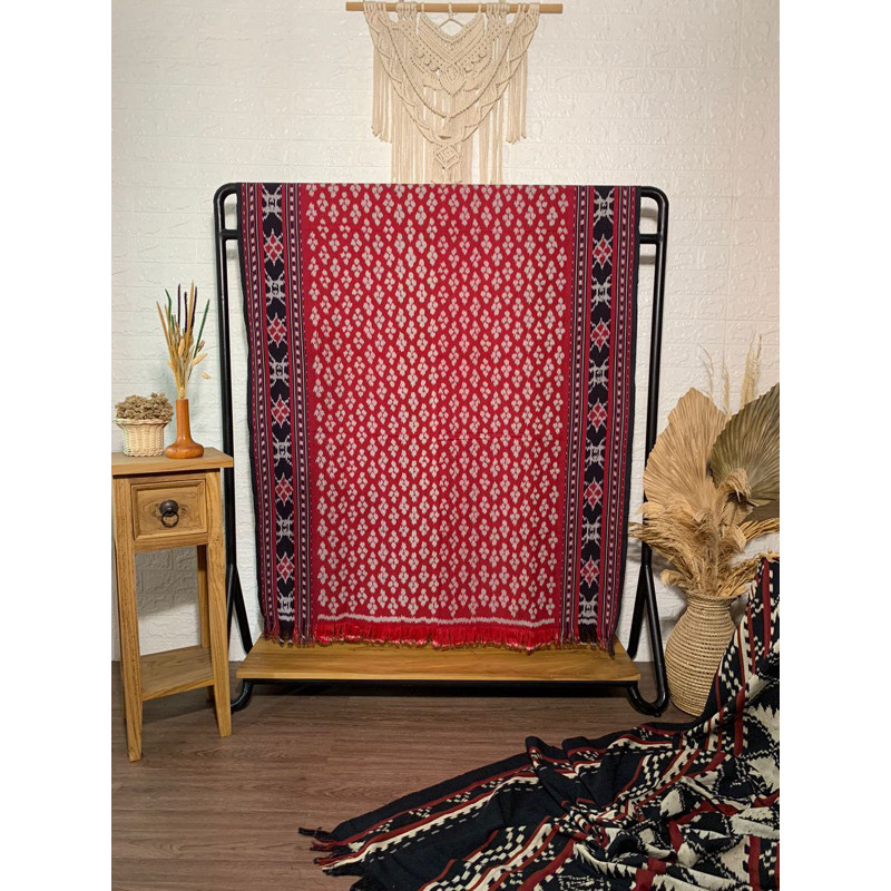 KAIN TENUN BLANKET ORIGINAL DITENUN MENGGUNAKAN ALAT TENUN BUKAN MESIN TERMURAH