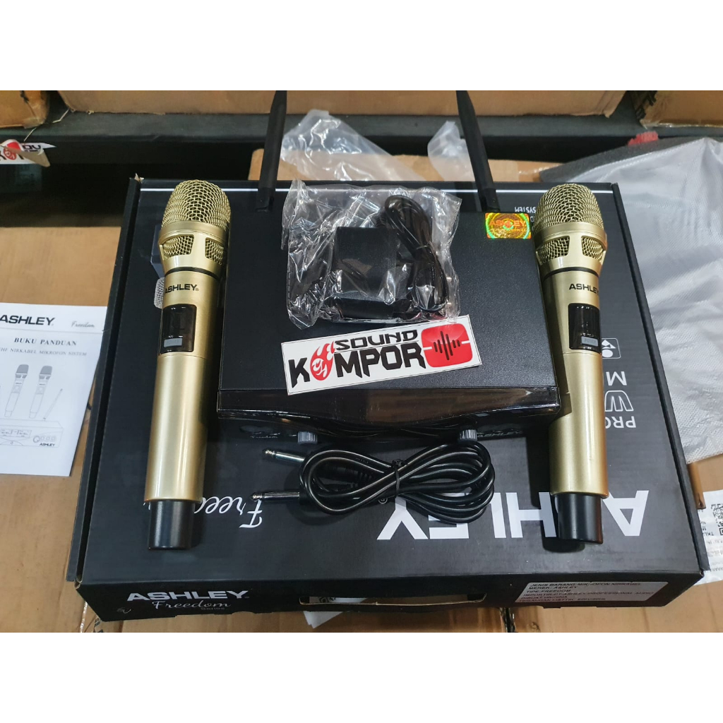 Mic Wireless Ashley Freedom Original 2 Mic Pegang Mic ashley Freedom