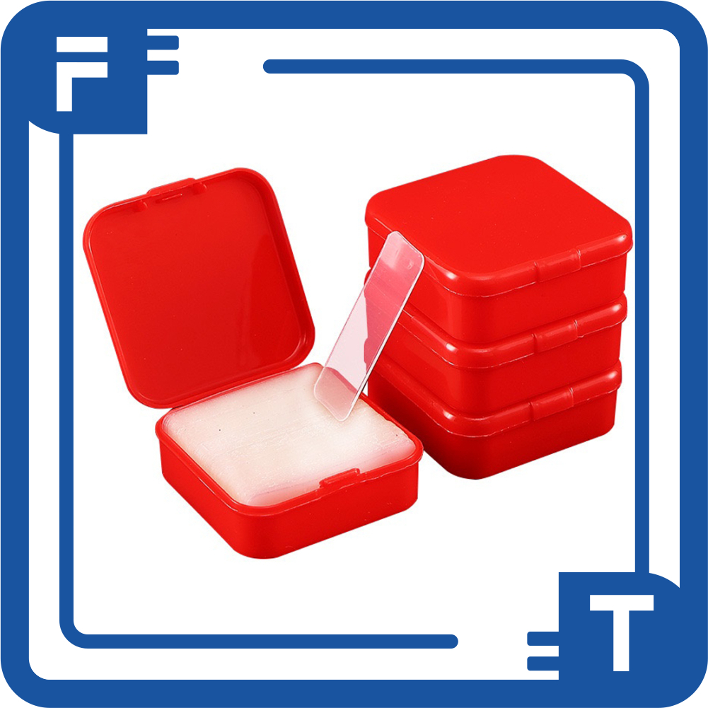 ✦FT✦ Stiker Double Tape Bening Dua Sisi Isi 60Pcs/Box | Solasi Perekat Serbaguna Super Kuat | Double