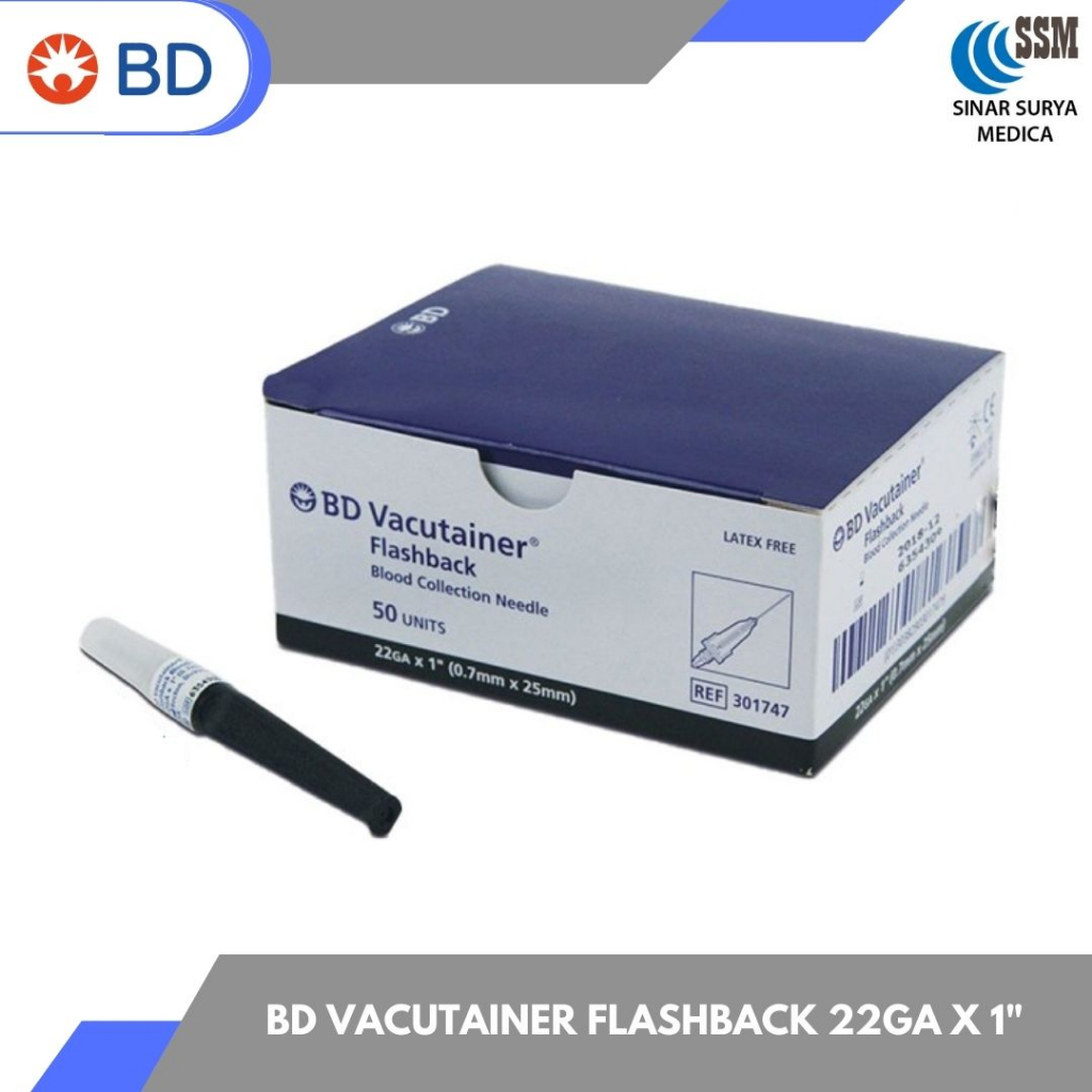 BD Vacutainer Flashback Needle No.22GA BOX