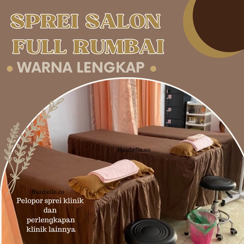 Sprei Bed Facial Full Rumbai Sprei Salon Klinik Kecantikan Sprey Eyelash Spary Rumbai