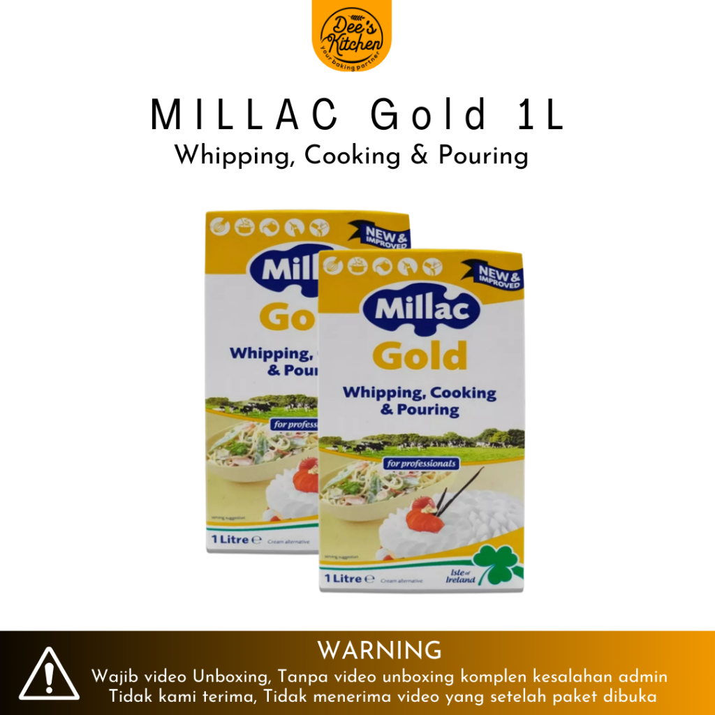 

!PROMO CLEARANCE! MILLAC GOLD Whipping, Cooking & Pouring 1Lt
