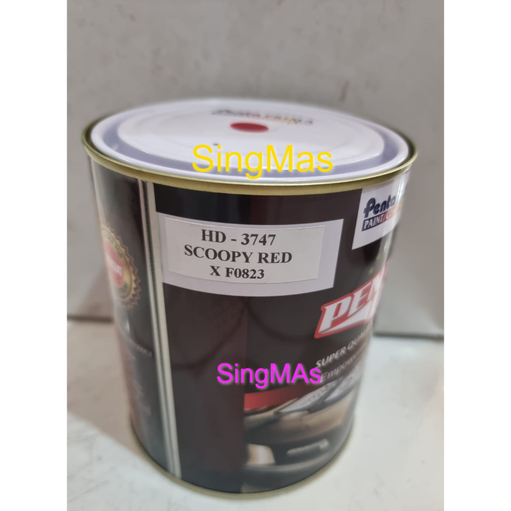 Cat penta supergloss super gloss candy RED DOFF scoopy red  1LTR 5449-HD3747 (warna merah doff)