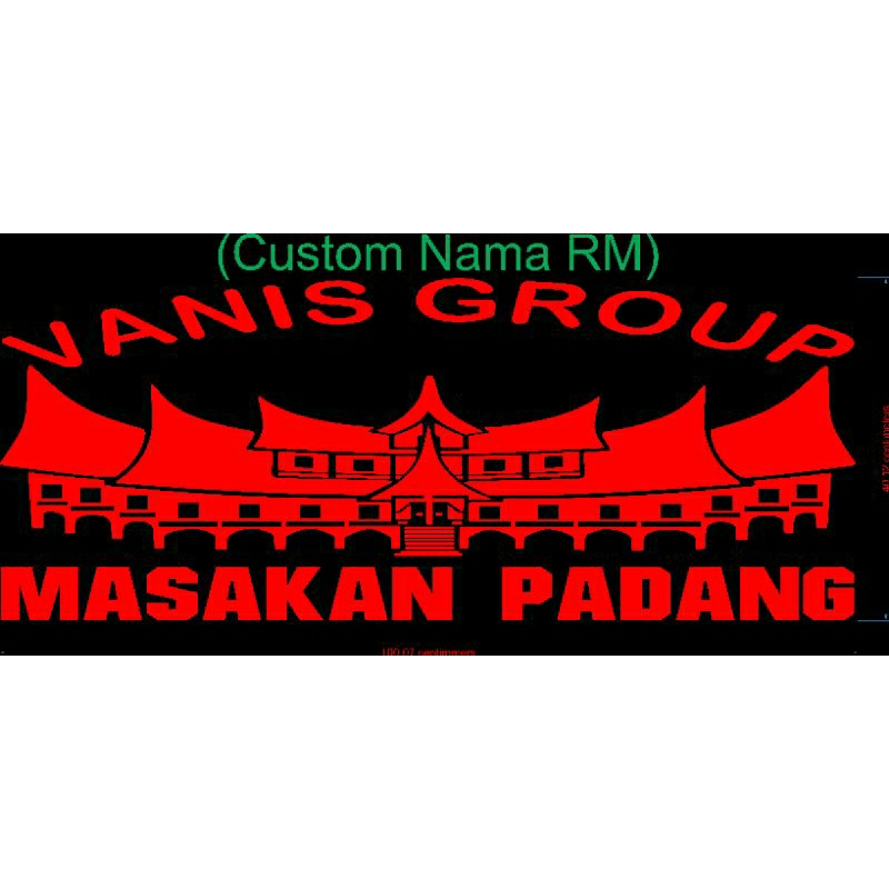 Stiker Cutting RM Padang 100 Cm