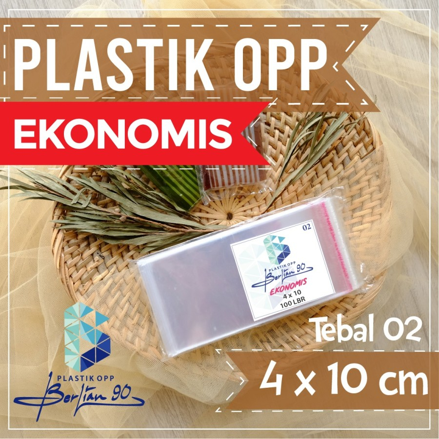 ISI 100 PCS_Plastik opp Lem 4x10 cm Tebal 02 Micron Termurah / Plastik Seal 4 x 10 cm / Plastik beni