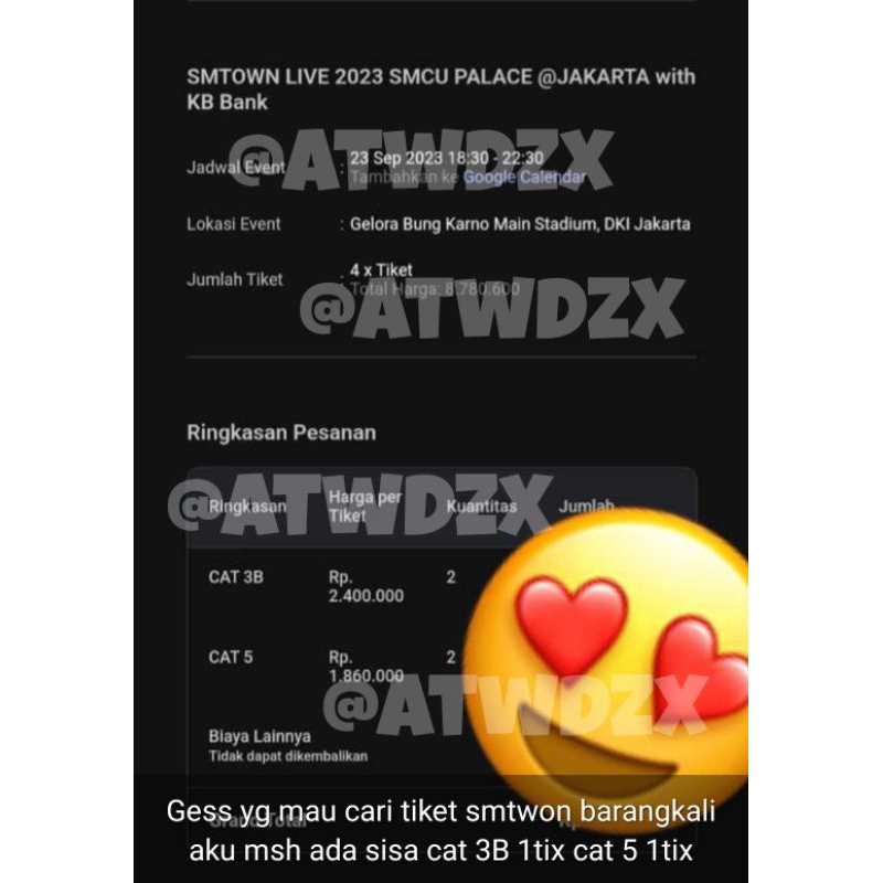 Tiket konser Smtown palace