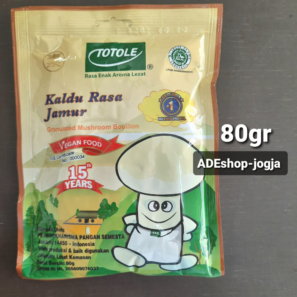 

Kaldu rasa jamur totole 80gr penyedap rasa vegan food granulated mushroom boullion