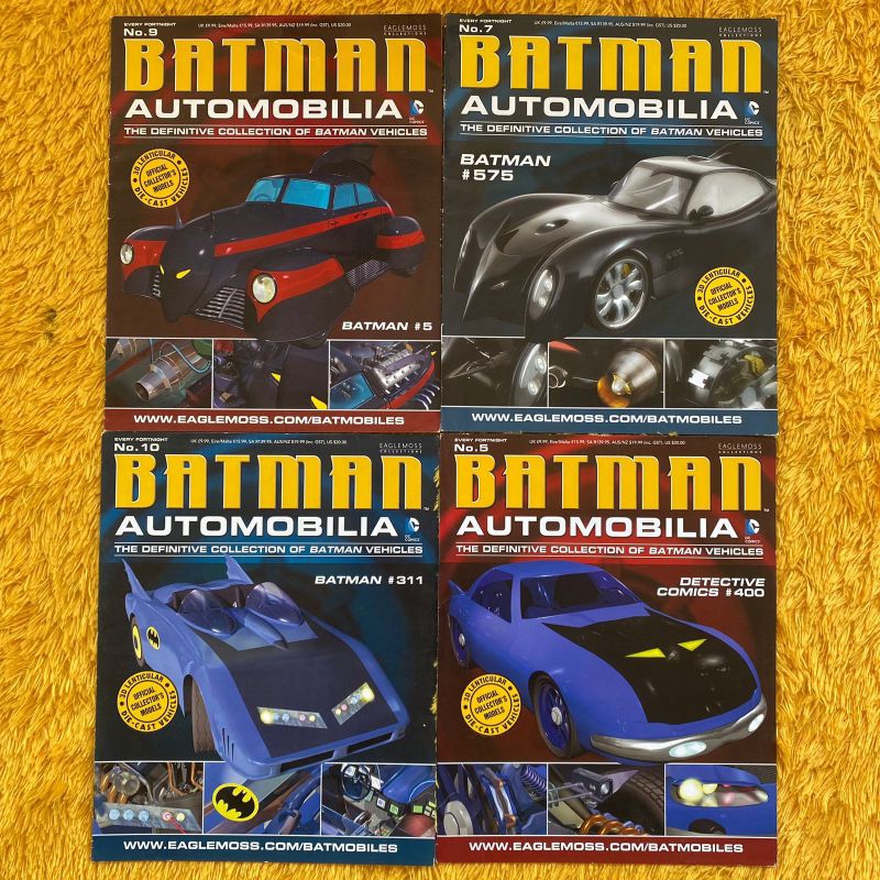 Majalah Batman Automobilia Magazine Import Eaglemoss #5 #7 #9 #10 Borongan 4pcs