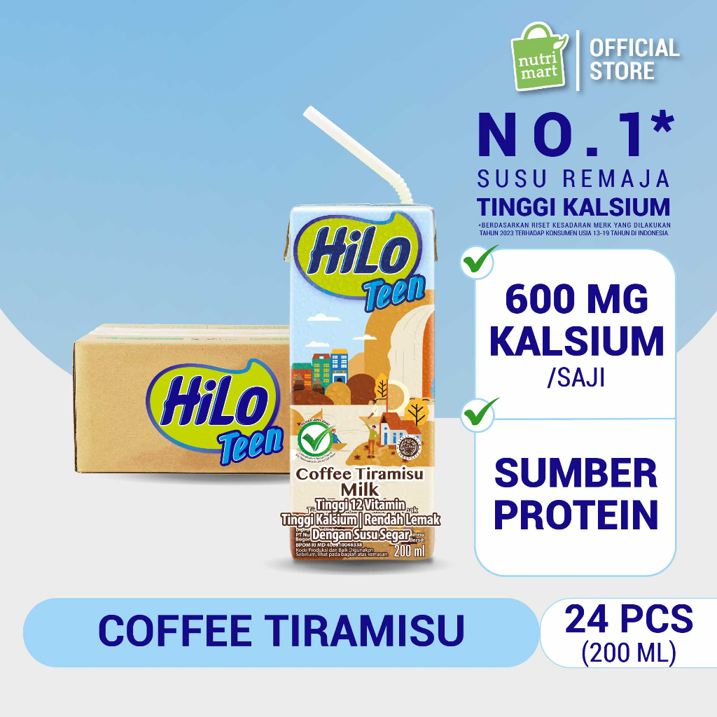 Promo Harga HILO Teen Ready To Drink Coffee Tiramisu  Milk 200 ml - Shopee