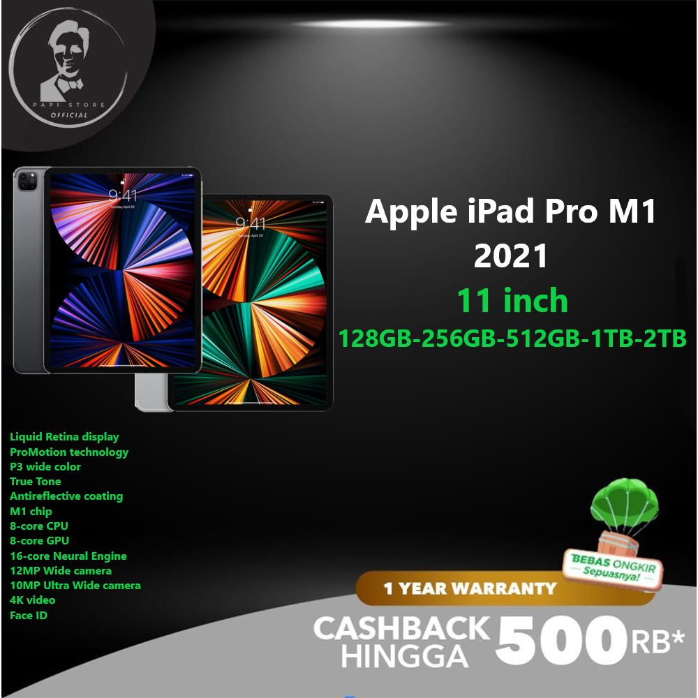 iPad Pro 2021 M1 Chip 11 inch 128GB GRAY SILVER CPO