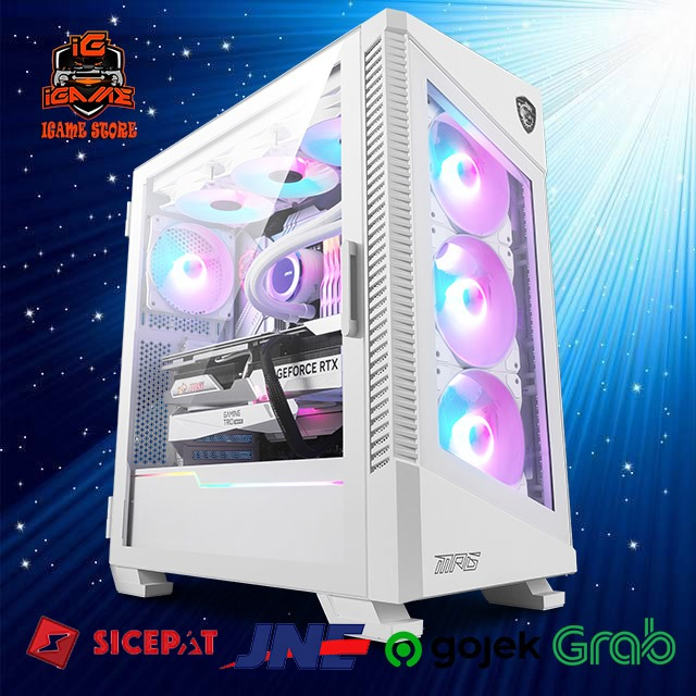 PC Gaming WHITE EDITION Intel Core i9 13900K | RTX 4070Ti 12GB | DDR5 64 GB |  Super Mantap