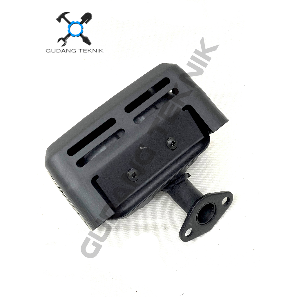 (107 JF MATRIX) Knalpot HITAM Engine CX160 CX200 Silincer JF MATRIX / Muffler Mufler Mesin Penggerak