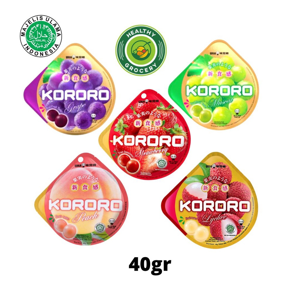 

Uha Kororo Jelly Candy Grape / Muscat / Strawberry / Lychee / Peach 40gr