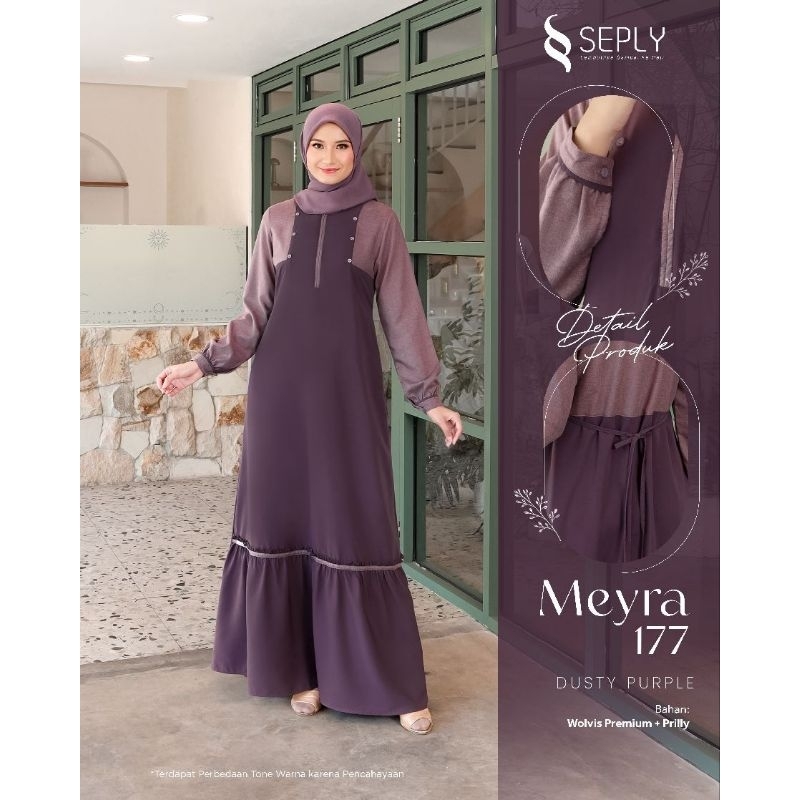 GAMIS MUSLIM WANITA MEYRA 177 DUSTY PURPLE