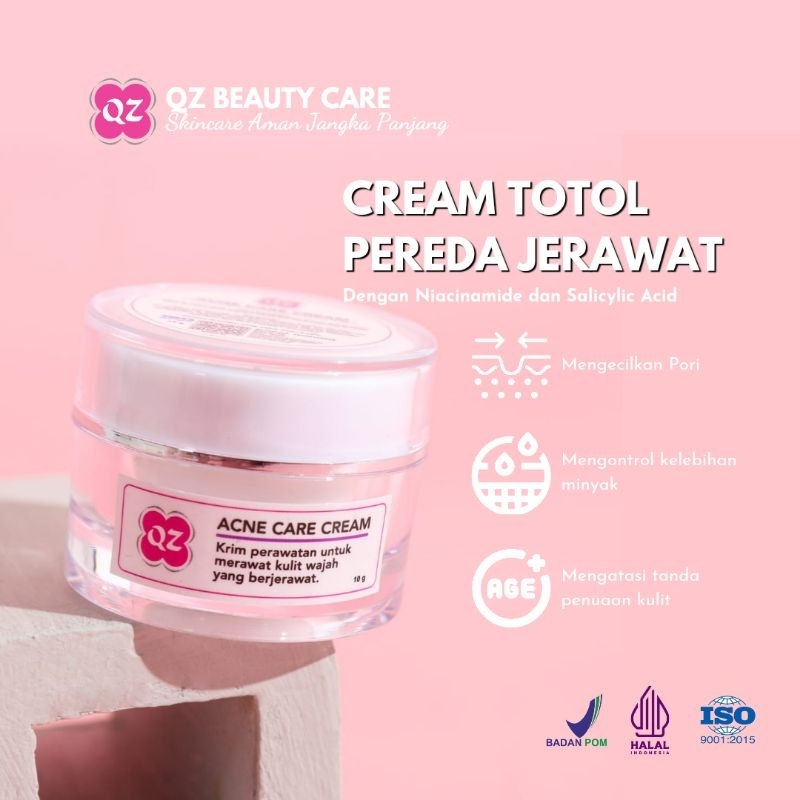 QZ ACNE CARE CREAM | Cream Jerawat Ampuh | Cream Jerawat Meradang | Cream jerawat remaja| | Tidak Pe