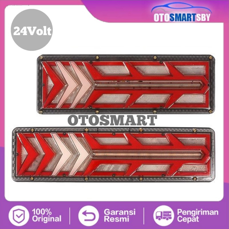Lampu Stoplamp Variaai Stop Lamp Rem Belakang LED Runing Mobil Truk Panah 24 Volt