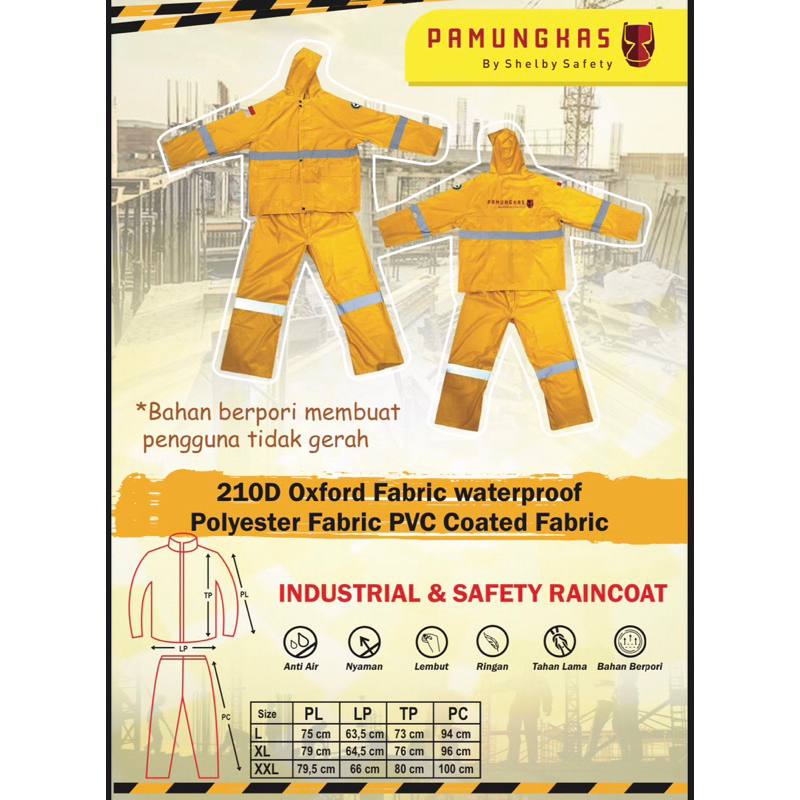 Jas Hujan , Raincoat (Industrial & Safety Raincoat) Pria Wanita.