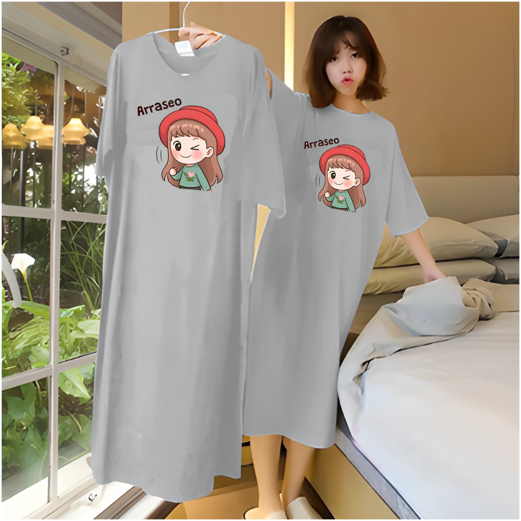 ARRASEO JUMBO WANITA Dress Wanita Model Arraseo Bahan Katun PE Ukuran Jumbo DRESS JUMBO ARRASEO | DR
