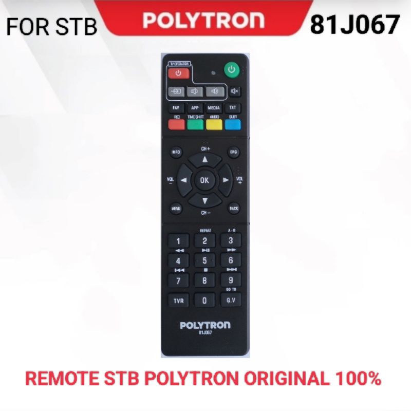 remot stb polytron tipe 81j067 remote set top box polytron pdv 700t2 pdv 600t2 pdv 610t2 pdv 620t2 p