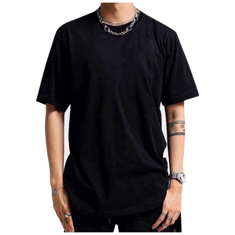 KAOS POLOS COTTON COMBED 24S HITAM