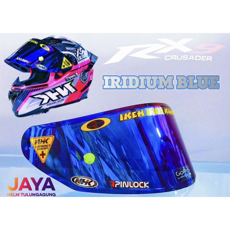 FLAT VISOR IRIDIUM NHK RX9 PAKET GANTENG LENGKAP FULL VARIASI