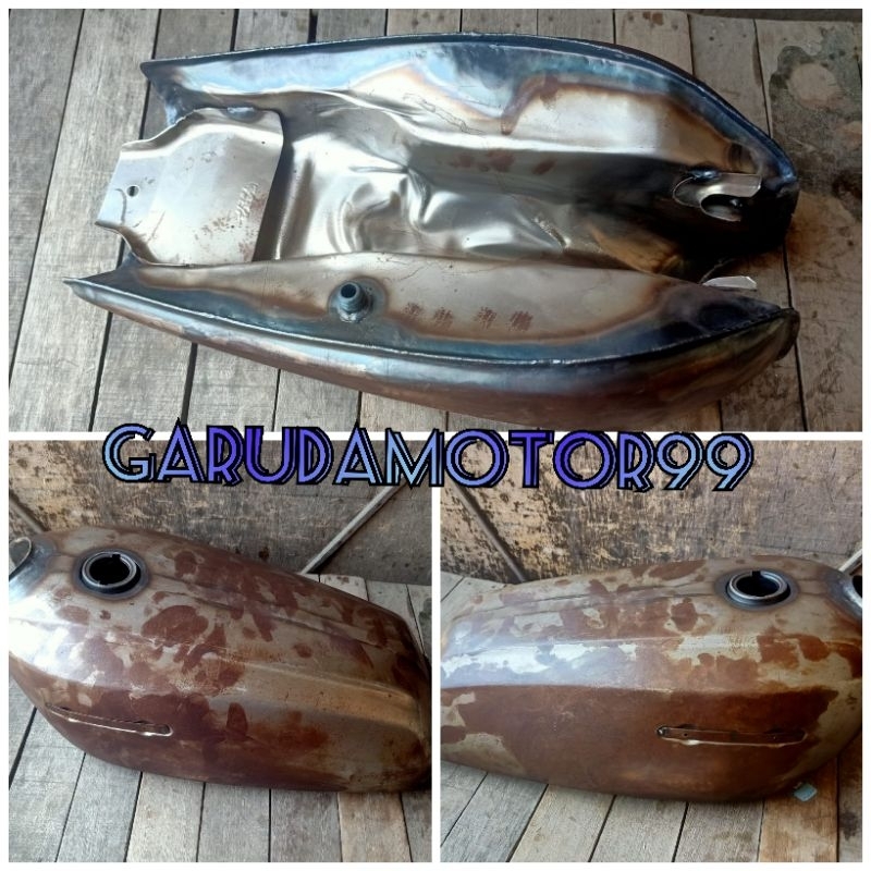 TANGKI HONDA GL100 MODEL K5 PRES PABRIKAN DAN PRES KUDUS ASLI BAHAN DRUM PERTAMINA SUPER TEBAL PRESI