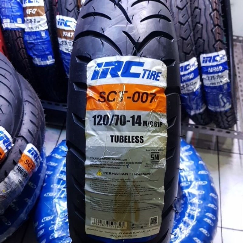BAN BELAKANG PCX 150, PCX OLD BAN IRC 120/70-14 SCT-007 TUBELESS