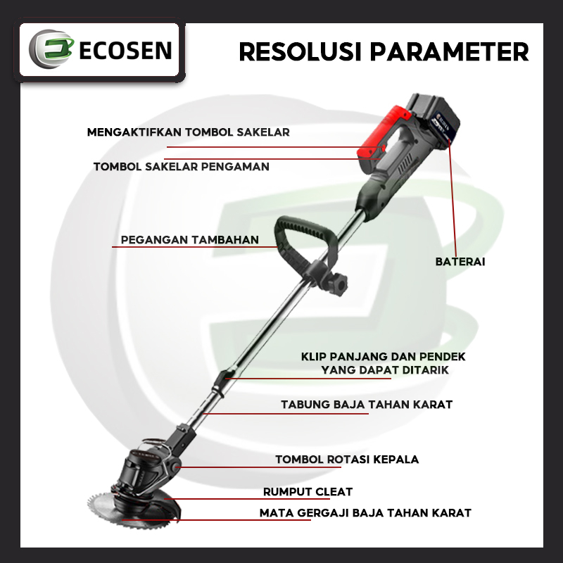 Mesin Potong Rumput 12V/36V/48V 2 batrai Mesin Pemotong Rumput RPM Tinggi Mesin Potong Rumput disesuaikan Grass Trimmer Mesin Pemotong Electric Grass Trimmer with Li-ion Batteries Grosir tersedia