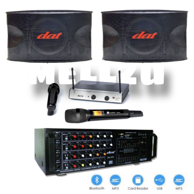 Paket Soundsystem Karaoke Dat DA 4500 - DA 303 Original 10 inch Bluetooth