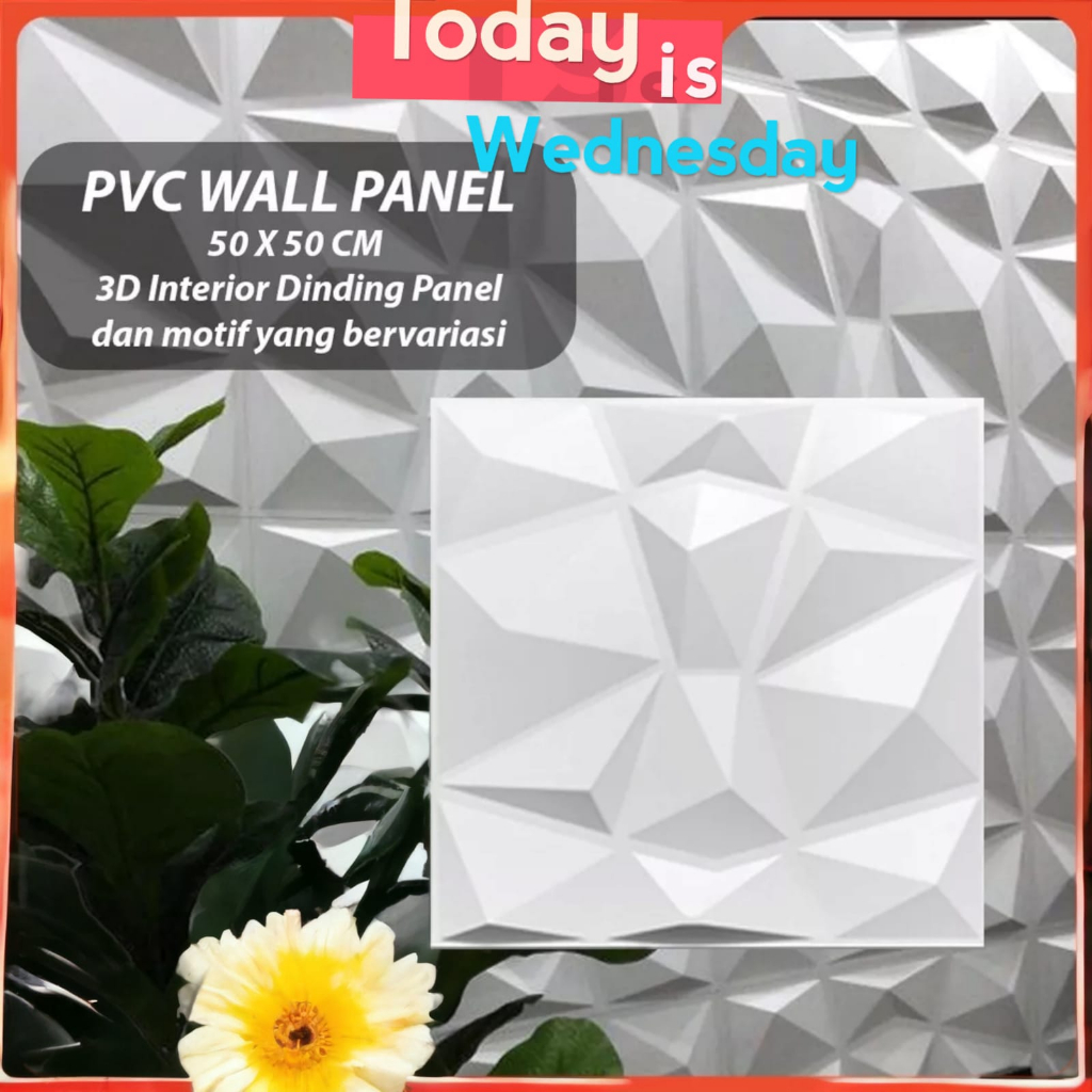 Cetakan / molding wallpanel / panel dinding 3D ukuran 50x50 cm