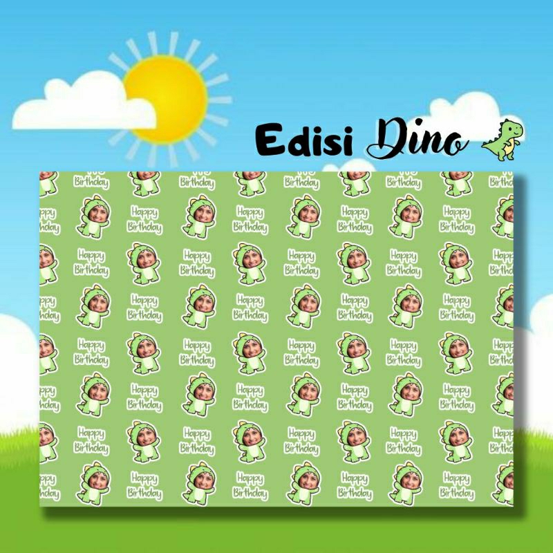 

Kertas Kado Custom Wrapping Paper Edisi Dino Gemoyy