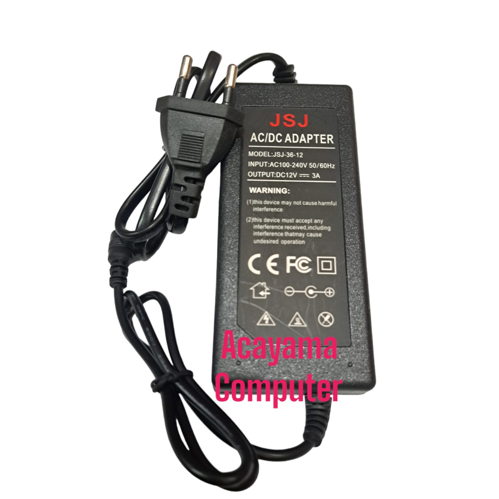 Adaptor Charger LED LCD Monitor AOC E1659Fwu E2043FK E2043FK-DT 12V 3A