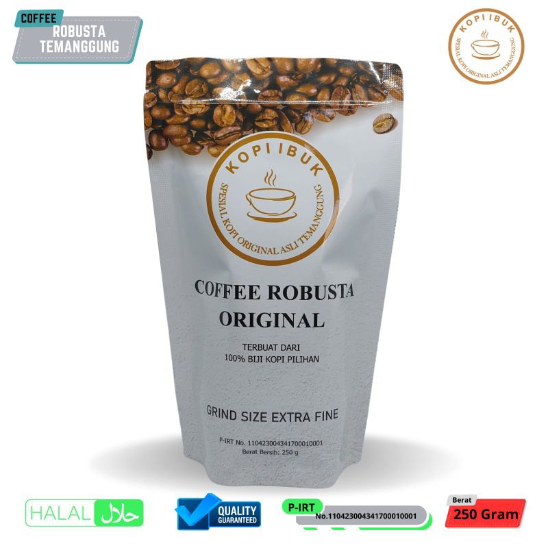 

Kopi Robusta Asli Temanggung Original Kopi Bubuk Murni 250 gram