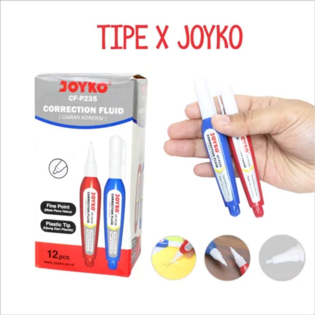 

Correction Fluid Cairan Koreksi Penghapus Cair Joyko TIPE TIP X CF-P235