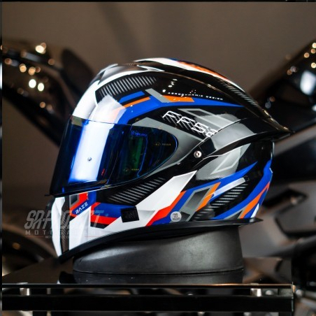 Helm Snail FFS2 RAZE WHITE BLUE New Grafik HELM FULL FACE