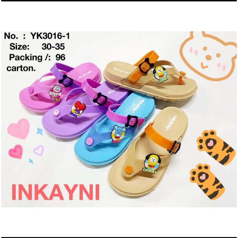 sendal anak perempuan/sendal anak cewek INKAYNI size 30-35