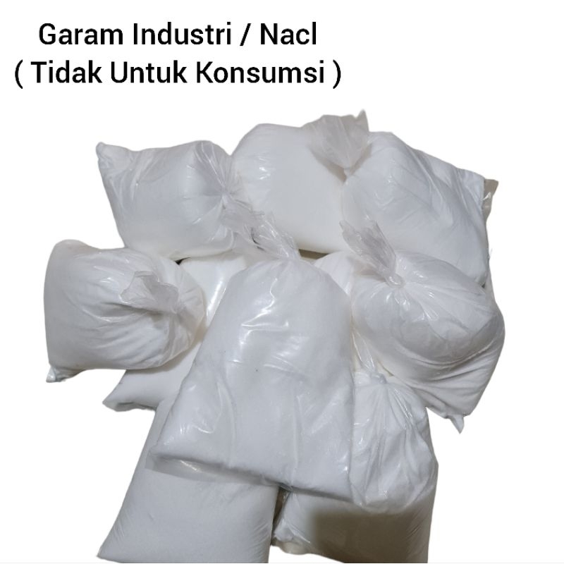 Nacl 1 kg / Garam Industri / Garam NACL /Natrium Chloride / Garam Sabun Detergen