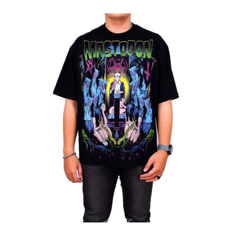 T-SHIRT MASTODON OVERSIZE T-SHIRT BAND KAOS BAND KAOS MASTODON