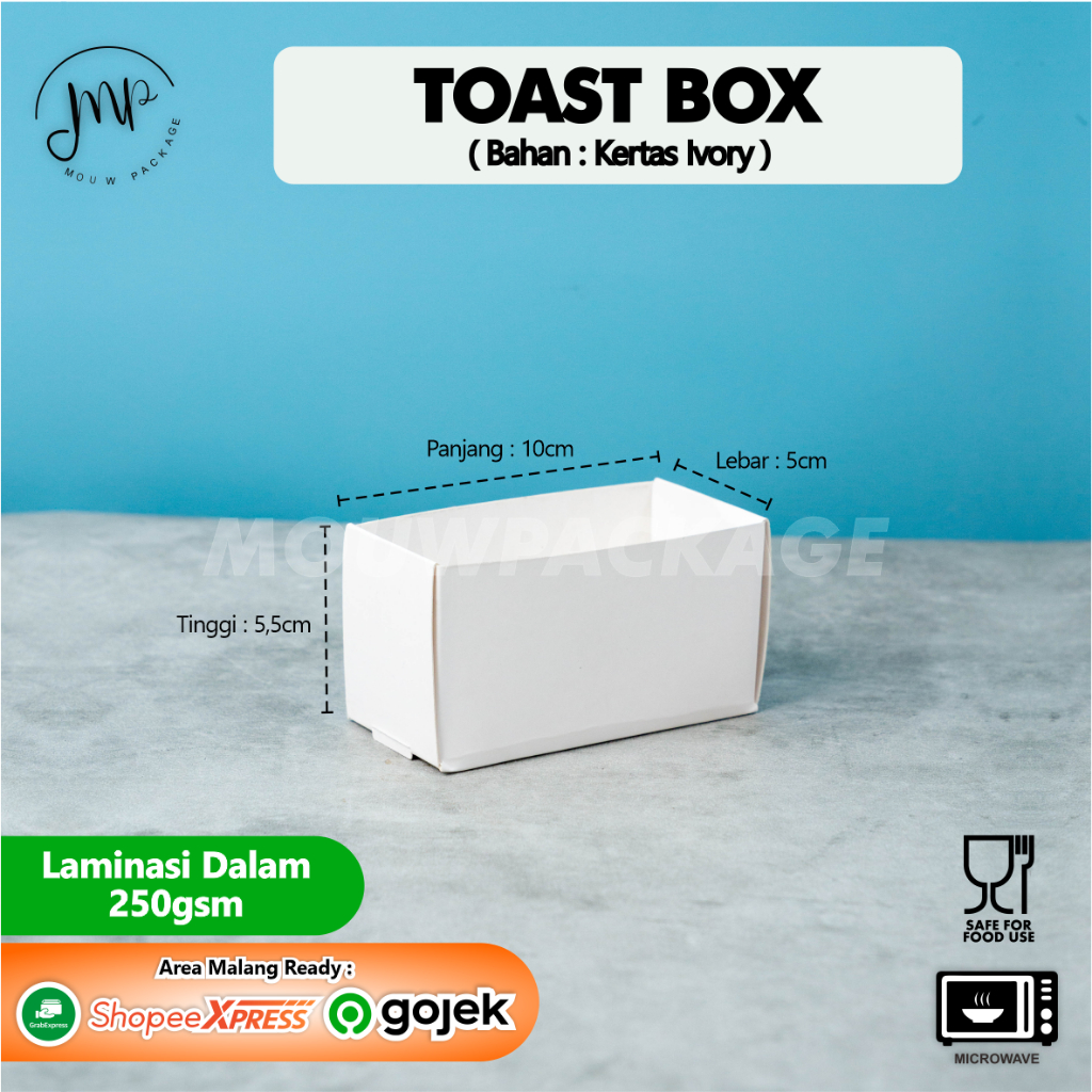 TOAST BOX IVORY / BOX ROTI PANGGANG / BOX JANJI JIWA / BOX EAT TOAST / BOX TOAST POLOS