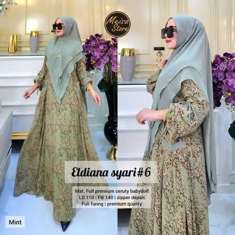 Mermaid Syar'i /Eldiana syar'i vol.6/Laila syar'i/Marwah syar'i/Gamis syar'i terbaru/Eldiana syar'i 