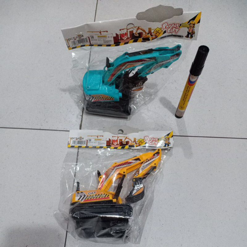 Mainan Mobil Bego Excavator Keruk Mini Oct 6358//Mainan Anak Bego Traktor Oct 6358
