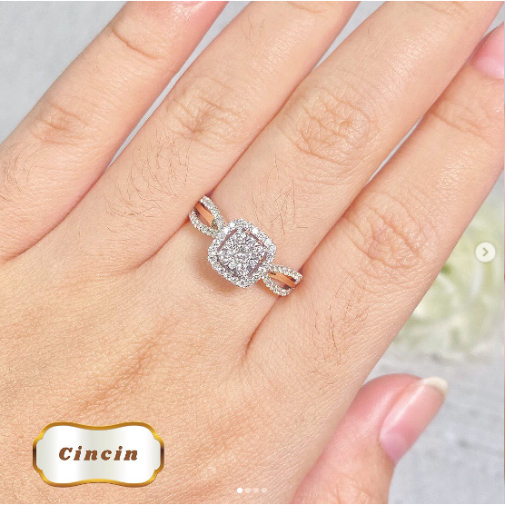 Elco Jewellery - Cincin Berlian Eropa F Vvs | CBRT-00198SH Berkualitas dan Bergaransi