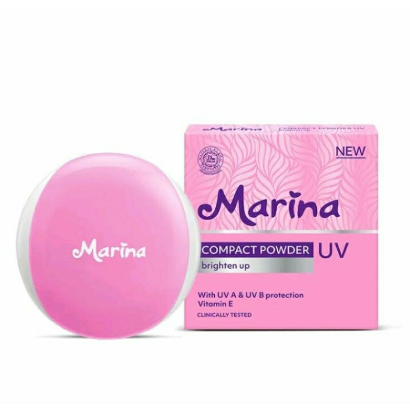 Bedak Marina Padat Uv Compact Powder Natural