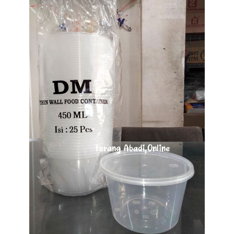Mangkok Thinwall 450 ml DM/Mangkok Plastik 450 ml per 5 pc