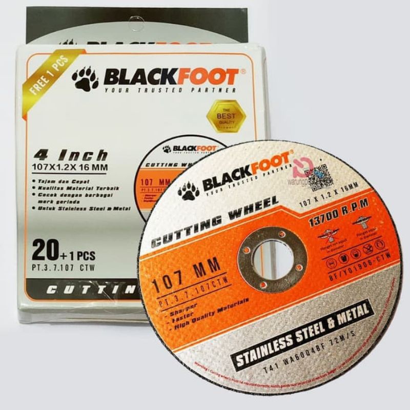 BEJI POTONG BESI/BATU GERINDA POTONG BLACK FOOT/STRAUS(PACK)